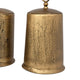 Foma Set of 3 Hanging Bells | Etched Antique Brass Finish | Jute Rope Hanger | Organic Decor By The Urban Port