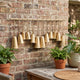 Poma Hanging Bell Wall Decor Set with 12 Bells | Antique Gold Iron | Jute Rope | 48 " By The Urban Port