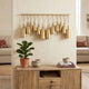 Poma Hanging Bell Wall Decor Set with 12 Bells | Antique Gold Iron | Jute Rope | 48 " By The Urban Port