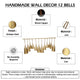 Poma Hanging Bell Wall Decor Set with 12 Bells | Antique Gold Iron | Jute Rope | 48 " By The Urban Port