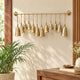 Poma Hanging Bell Wall Decor Set with 12 Bells | Antique Gold Iron | Jute Rope | 48 " By The Urban Port