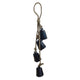 Koma 27 " Decorative Wind Chime | 4 Cascading Cow Bells | Antique Black Iron | Jute Rope | Boho Rustic Style By The Urban Port