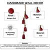 Koma 27 " Decorative Wind Chime | 4 Cascading Cow Bells | Antique Red Iron | Jute Rope | Boho Rustic Style By The Urban Port