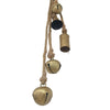 Soma 5 Assorted Shape Bells on Jute Rope | Antique Gold Finish | 23 " By The Urban Port