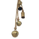 Soma 5 Assorted Shape Bells on Jute Rope | Antique Gold Finish | 23 " By The Urban Port