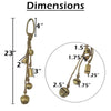 Soma 5 Assorted Shape Bells on Jute Rope | Antique Gold Finish | 23 " By The Urban Port