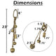 Soma 5 Assorted Shape Bells on Jute Rope | Antique Gold Finish | 23 " By The Urban Port