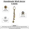 Soma 5 Assorted Shape Bells on Jute Rope | Antique Gold Finish | 23 " By The Urban Port
