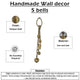 Soma 5 Assorted Shape Bells on Jute Rope | Antique Gold Finish | 23 " By The Urban Port