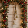 Soma 5 Assorted Shape Bells on Jute Rope | Antique Gold Finish | 23 " By The Urban Port
