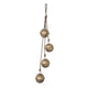 Roma 34" Cascading Hanging Bells | Gold Finish | Natural Jute Rope | Boho Rustic Decor By The Urban Port