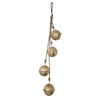 Roma 34" Cascading Hanging Bells | Gold Finish | Natural Jute Rope | Boho Rustic Decor By The Urban Port