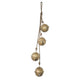 Roma 34" Cascading Hanging Bells | Gold Finish | Natural Jute Rope | Boho Rustic Decor By The Urban Port