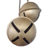 Roma 34" Cascading Hanging Bells | Gold Finish | Natural Jute Rope | Boho Rustic Decor By The Urban Port