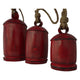 Joma Set of 3 Cowbells Wall Hanging | Jute Rope | Antique Red Iron Finish | Rustic Boho Home Decor By The Urban Port