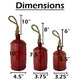 Joma Set of 3 Cowbells Wall Hanging | Jute Rope | Antique Red Iron Finish | Rustic Boho Home Decor By The Urban Port