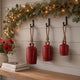 Joma Set of 3 Cowbells Wall Hanging | Jute Rope | Antique Red Iron Finish | Rustic Boho Home Decor By The Urban Port