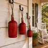 Joma Set of 3 Cowbells Wall Hanging | Jute Rope | Antique Red Iron Finish | Rustic Boho Home Decor By The Urban Port