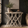 Kyra 47 " Sofa Console Table | Solid Teakwood Branch Legs | Whitewash Finish By The Urban Port