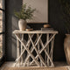 Kyra 47 " Sofa Console Table | Solid Teakwood Branch Legs | Whitewash Finish By The Urban Port
