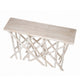 Kyra 47 " Sofa Console Table | Solid Teakwood Branch Legs | Whitewash Finish By The Urban Port