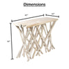 Kyra 47 " Sofa Console Table | Solid Teakwood Branch Legs | Whitewash Finish By The Urban Port