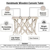 Kyra 47 " Sofa Console Table | Solid Teakwood Branch Legs | Whitewash Finish By The Urban Port