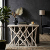 Kyra 47 " Sofa Console Table | Solid Teakwood Branch Legs | Whitewash Finish By The Urban Port