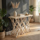 Kyra 47 " Sofa Console Table | Solid Teakwood Branch Legs | Whitewash Finish By The Urban Port