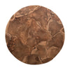 Jyra 47 " Round Coffee Table | Teak Wood Mosaic Top | Woven Banana Leaf Base | Natural Brown By The Urban Port
