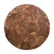 Jyra 47 " Round Coffee Table | Teak Wood Mosaic Top | Woven Banana Leaf Base | Natural Brown By The Urban Port