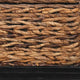 Jinu 48 " Coffee Table with Natural Brown Woven Banana Leaf Top | Black Acacia Wood Base | Organic Decor By The Urban Port