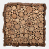 Zisa Teak Root Side End Table | Rustic Natural Brown Wood Bunching Cube | 17 " By The Urban Port