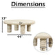 Jesina 44 " Round Coffee Table | Antique White Mango Wood | Stacked Beaded Legs By The Urban Port