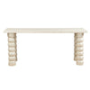 Jesina 69 " Sofa Console Table | Antique White Mango Wood | Stacked Beaded Legs By The Urban Port