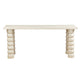 Jesina 69 " Sofa Console Table | Antique White Mango Wood | Stacked Beaded Legs By The Urban Port