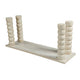 Jesina 69 " Sofa Console Table | Antique White Mango Wood | Stacked Beaded Legs By The Urban Port