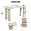 Jesina 69 " Sofa Console Table | Antique White Mango Wood | Stacked Beaded Legs By The Urban Port