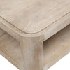 Resa 38" Square Coffee Table with Shelf | S&blasted Finish | Distressed Brown Mango Wood By The Urban Port
