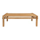 Hina 50"  Square Coffee Table | Exposed Joinery | Natural Brown Mango Wood | Japandi Style By The Urban Port