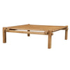 Hina 50"  Square Coffee Table | Exposed Joinery | Natural Brown Mango Wood | Japandi Style By The Urban Port
