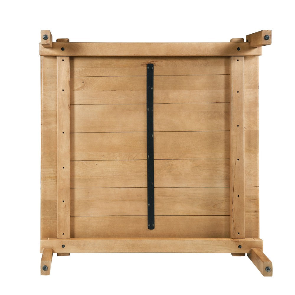 Hina 50"  Square Coffee Table | Exposed Joinery | Natural Brown Mango Wood | Japandi Style By The Urban Port