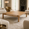 Hina 50"  Square Coffee Table | Exposed Joinery | Natural Brown Mango Wood | Japandi Style By The Urban Port