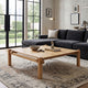 Hina 50"  Square Coffee Table | Exposed Joinery | Natural Brown Mango Wood | Japandi Style By The Urban Port