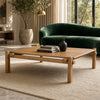 Hina 50"  Square Coffee Table | Exposed Joinery | Natural Brown Mango Wood | Japandi Style By The Urban Port