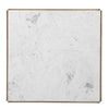 Joi 38" Square Coffee Table | Real White Marble Top | Solid Mango Wood Base | S&blasted Light Brown By The  Urban Port