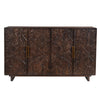 Suzi 4 Door Sideboard Storage Cabinet | Antique Brass H&les | H&carved Floral Motifs | Brown Mango Wood | 60" By The  Urban Port