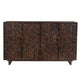 Suzi 4 Door Sideboard Storage Cabinet | Antique Brass H&les | H&carved Floral Motifs | Brown Mango Wood | 60" By The  Urban Port