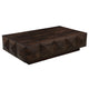 Jisaku 48" Coffee Table with Storage Drawer | 3D Diamond Carved Panels | Walnut Brown Mango Wood By The  Urban Port