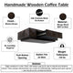 Jisaku 48" Coffee Table with Storage Drawer | 3D Diamond Carved Panels | Walnut Brown Mango Wood By The  Urban Port